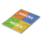 Bloc-note Rouge doré Vert Hakuna Matata (Tourné)