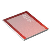 Bloc-note Rouge festif Gardez le calme pour votre texte (Incliné)