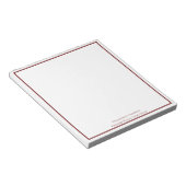 Bloc-note Rouge foncé blanc Professionnel Personnalisé (Incliné)