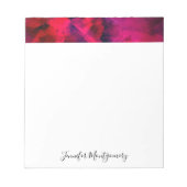 Bloc-note Rouge foncé et violet Gras & Abstrait moderne (Devant)