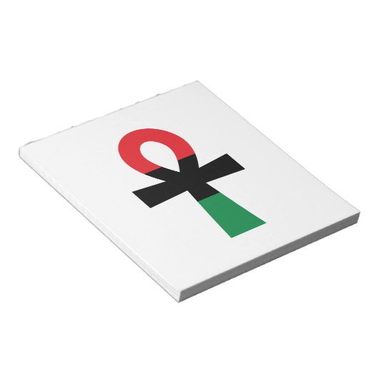 Bloc-note Rouge, Noir & Vert Ankh (Incliné)