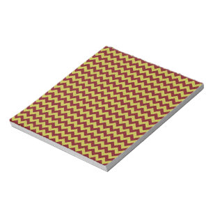 Bloc-note Rouge & Or Paillettes Zig Zag