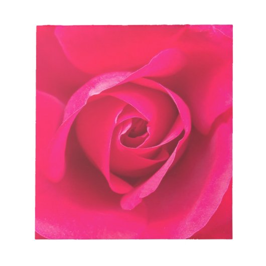 Bloc-note Rouge romantique Rose rose v2 (Devant)