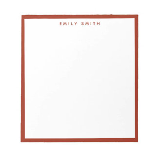 Bloc-note Rouge simple moderne