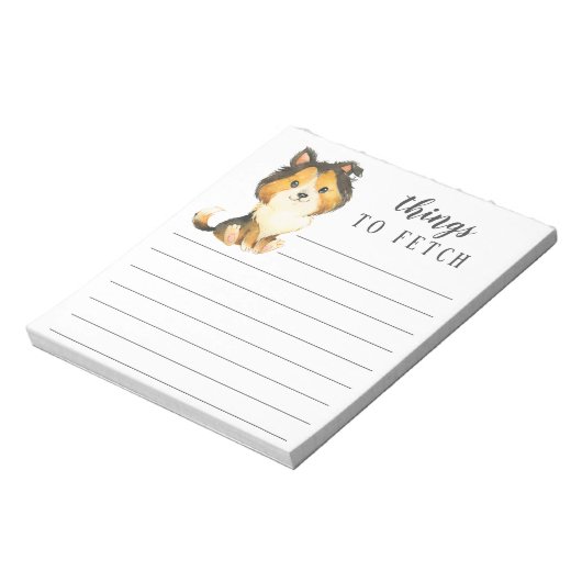 Bloc-note Rough Collie Thèmes à extraire (Tourné)