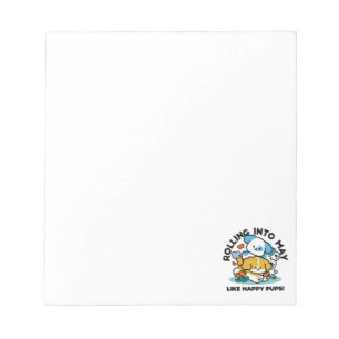 Bloc-note Rouler En Mai Comme De Joyeux Pups - Mignonne Chie