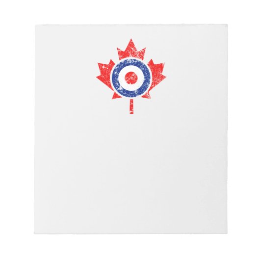 Bloc-note Roundel Feuille d'érable canadien Grunge Mod CANAD (Devant)
