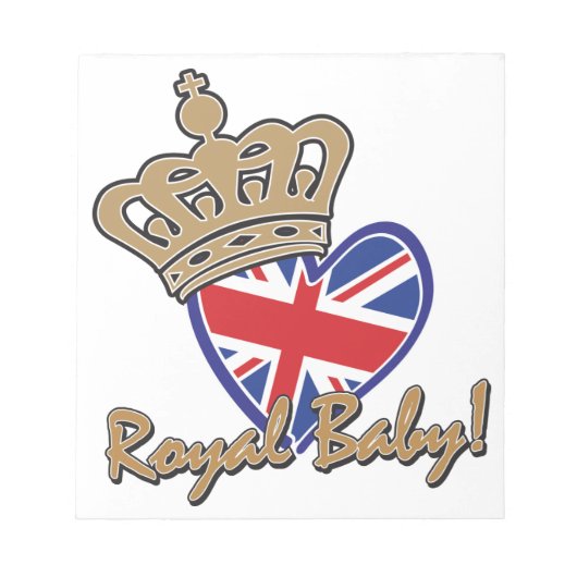 Bloc-note Royal Baby UK Heart Flag (Devant)