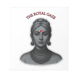 Bloc-note Royal Gaze Indian Queen Minimalist Bold Lin