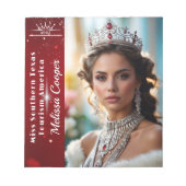 Bloc-note Royal Ruby Shimmer Pageant Autographe Pad (Devant)