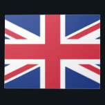 Bloc-note Royaume-Uni (British Flag) (Union Jack) (Royaume-U<br><div class="desc">Ce dessin présente le drapeau national du Royaume-Uni, également connu sous le nom d'Union Jack. Le drapeau est également connu sous le nom de drapeau de l'Union royale au Canada. Il remonte au début du 17ème siècle, lorsque James I avait hérité des trônes anglais et irlandais, qui lui permit d'unir...</div>