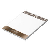 Bloc-note Ruban de coeurs crème marron (Tourné)