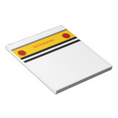 Bloc-note Ruban de fleurs rouges par Kenneth Yoncich (Incliné)