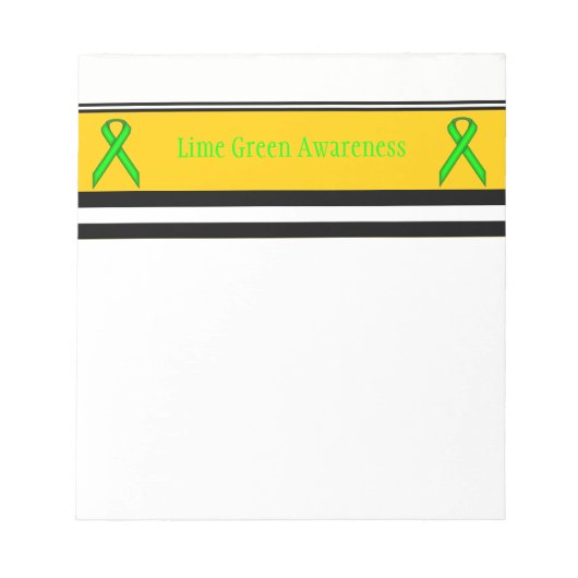 Bloc-note Ruban de la Lime Green Standard par Kenneth Yoncic (Devant)