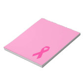 Bloc-note Ruban de sensibilisation rose (Tourné)