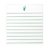 Bloc-note Ruban de sensibilisation (vert) (Devant)