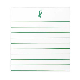 Bloc-note Ruban de sensibilisation (vert)