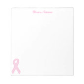 Bloc-note Ruban rose de conscience (Devant)