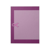 Bloc-note Ruban Rose de Sensibilisation Style Chrome en Fibr (Tourné)