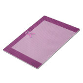 Bloc-note Ruban Rose de Sensibilisation Style Chrome en Fibr (Incliné)
