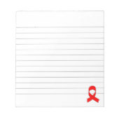 Bloc-note Ruban rouge à trait (Devant)