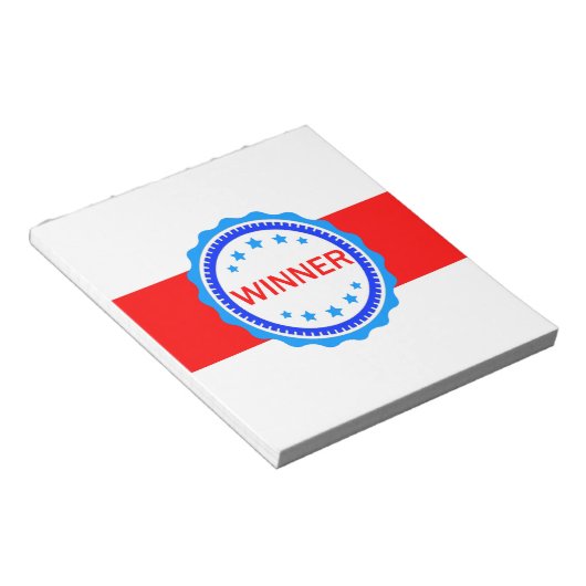 Bloc-note Ruban rouge, blanc et bleu (Incliné)