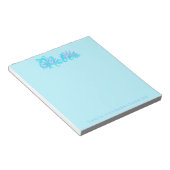 Bloc-note Ruban sarcelle et bleu avec soleil éclatant (Incliné)