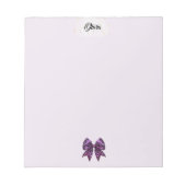 Bloc-note Ruban violet Pois (Devant)