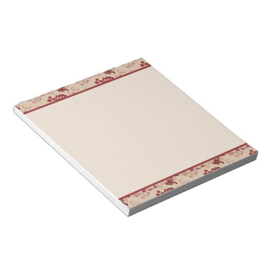 Bloc-note Rubans de Noël Canne à sucre et feuilles (Incliné)