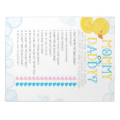 Bloc-note Rubber Duck Devine Qui Baby shower Game Pack (Devant)
