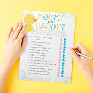 Bloc-note Rubber Duck Devine Qui Baby shower Game Pack