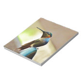 Bloc-note Ruby perché et petit colibri vert (Tourné)