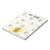 Bloc-note ruches et abeilles mignonnes personnalisées (Tourné)