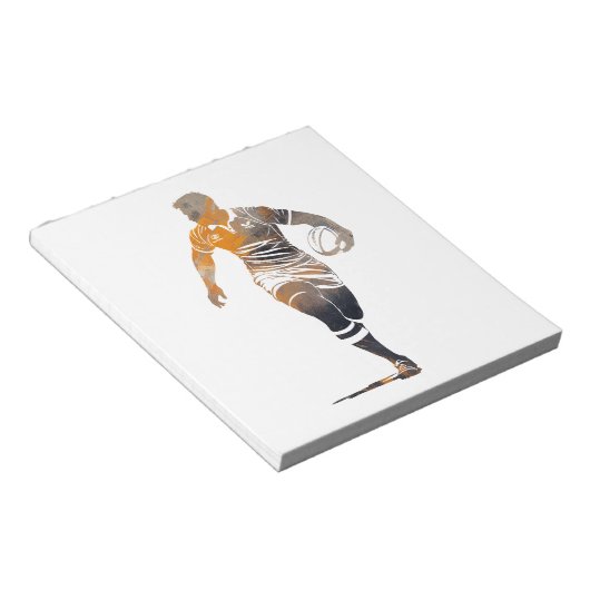 Bloc-note Rugby Jeu Sport Challenge Illustration Silhouette (Incliné)