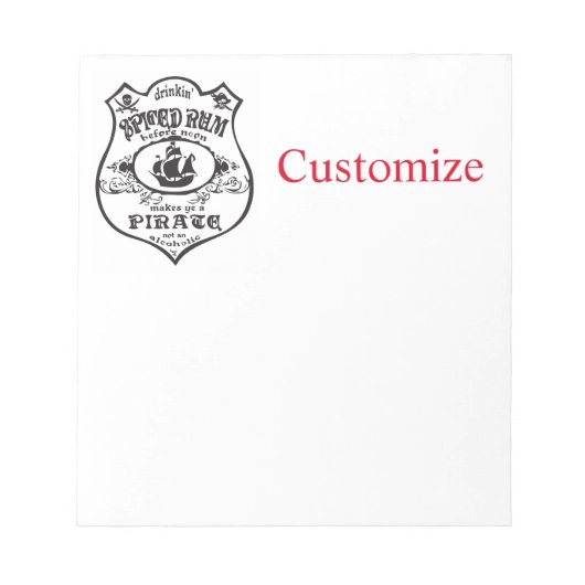 Bloc-note Rum épicé Pirate Boisson Thunder_Cove (Devant)