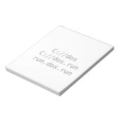 Bloc-note Run DOS, drôle geeky (Tourné)