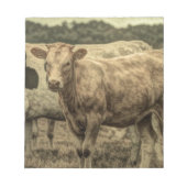 Bloc-note Russe Laiterie ferme animal Brown vache suisse (Devant)