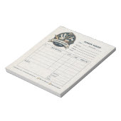 Bloc-note Rustic Bakery Shop Invoice Sale Order Form Receipt (Tourné)