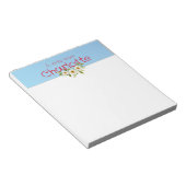 Bloc-note Rustic Country Floral marguerite aquarelle bleu (Incliné)