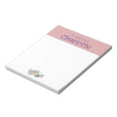 Bloc-note Rustic Country Floral marguerite aquarelle rose (Tourné)