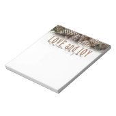Bloc-note Rustic Holiday Love and Joy Pine Cone (Tourné)