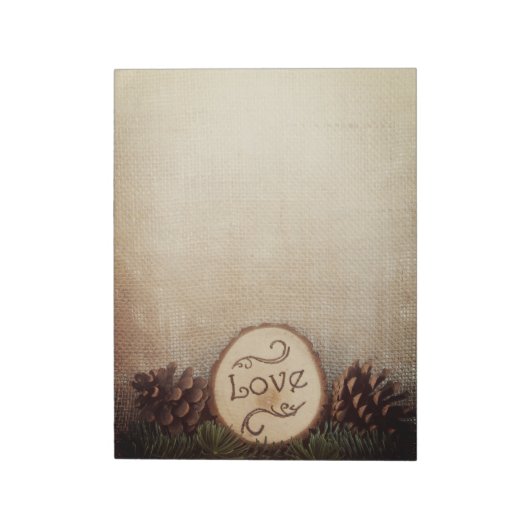 Bloc-note Rustic Pines Woods Mariage (Tourné)