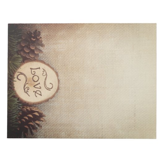 Bloc-note Rustic Pines Woods Mariage (Devant)