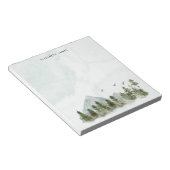 Bloc-note Rustique aquarelle Forêt verte personnalisée (Incliné)