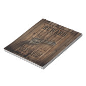 Bloc-note rustique texas star cowboy western country double  (Tourné)