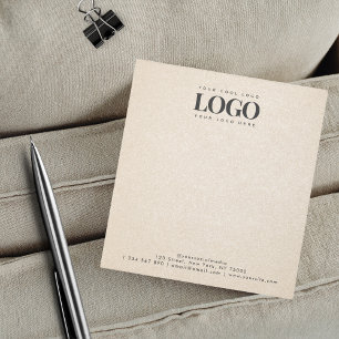 Bloc-note Sable Beige Ajouter Votre Rectangle Logo Entrepris