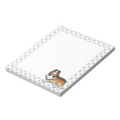 Bloc-note Sable Rough Collie mignonne Cartoon Chien & Pâtes (Tourné)