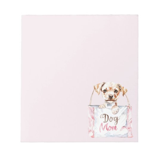 Bloc-note Sac À Main Maman Chien Rose Pâle (Devant)