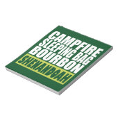 Bloc-note Sac couché de feu de camp Bourbon Shenandoah (Tourné)