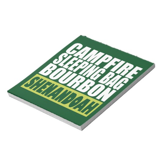 Bloc-note Sac couché de feu de camp Bourbon Shenandoah (Tourné)